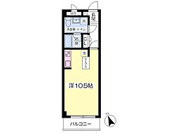 D・BOX-2 ワンルームの間取図画像