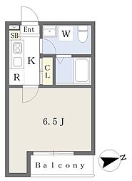 京成松戸線 新津田沼駅 徒歩11分の賃貸アパート 1階1Kの間取り