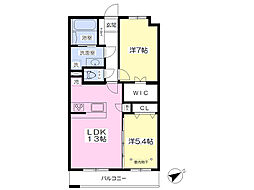 エレフセリア 2階2LDKの間取り