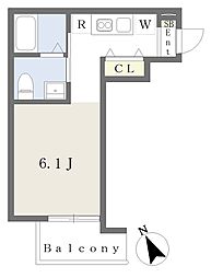 Ｆｏｓｔｅｒ津田沼 203 2階ワンルームの間取り