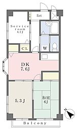 クレール金子 2SDKの間取図画像