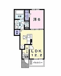 JR外房線 茂原駅 バス7分 早野下車 徒歩5分の賃貸アパート 1階1LDKの間取り