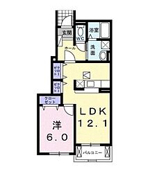 JR内房線 君津駅 バス10分 北子安下車 徒歩6分の賃貸アパート 1階1LDKの間取り