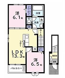 間取図画像 2LDK