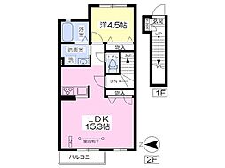 ラフィネ1番館 1LDKの間取図画像
