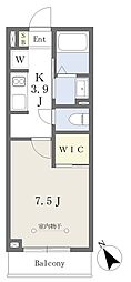 市原市岩崎1丁目マンション 1Kの間取図画像