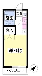 メゾン石塚 ワンルームの間取図画像