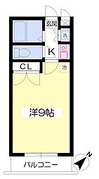 アイビス東金 1Kの間取図画像