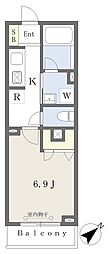 peace garden 1Kの間取図画像