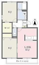 メープルスクウェア 2LDKの間取図画像