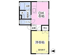 ファミール新松戸 1DKの間取図画像