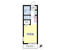 セジュール・M ワンルームの間取図画像