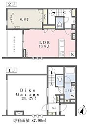 ガルガンチュア 1階1LDKの間取り