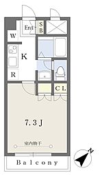 ジェネラス・シーズンズW 1Kの間取図画像