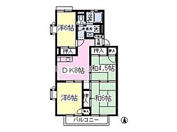 メゾンド椎名 4DKの間取図画像