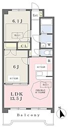 メゾン・ル・レーブ 2LDKの間取図画像