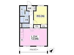 AZULOTAKA 1LDKの間取図画像