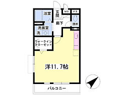 ロイヤルコート2 ワンルームの間取図画像