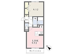 アルカディア2 1LDKの間取図画像