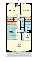 CASSIA八千代緑が丘 3LDKの間取図画像
