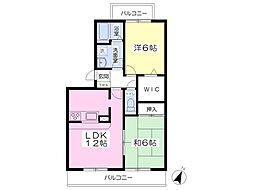 グランドステージ八千代五番館 2LDKの間取図画像