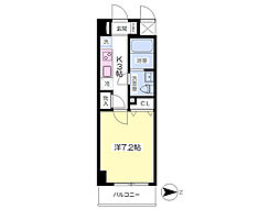 グランヴィラ成田赤坂 1Kの間取図画像