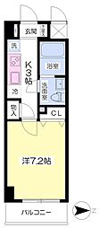 グランヴィラ成田赤坂 1Kの間取図画像