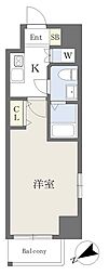 コート八千代台 1Kの間取図画像