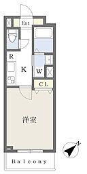 正和マンション飯田町 1Kの間取図画像