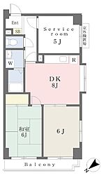 ルーチェ妙典 4階2SDKの間取り