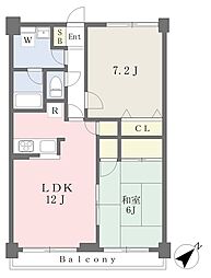 アウラ10 2LDKの間取図画像
