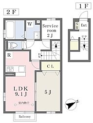 アーク富士見 1SLDKの間取図画像