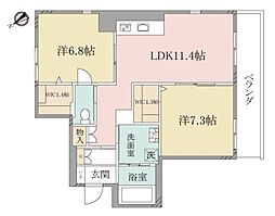 (シニア限定)ヘーベルヴィレッジ西船橋駅 2LDKの間取図画像
