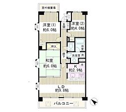 サニーサイド八千代台 3LDKの間取図画像