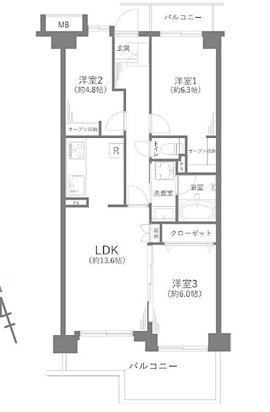 間取りを拡大表示