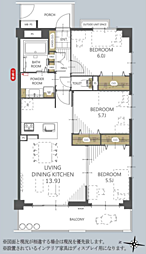 ライオンズマンション津田沼鷺沼台 3LDKの間取り