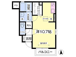 ペーラ・コッリーナ ワンルームの間取図画像
