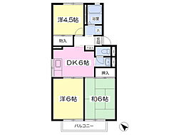 グリーンアベニューK・Y 3DKの間取図画像