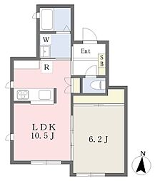 サンモール 1LDKの間取図画像