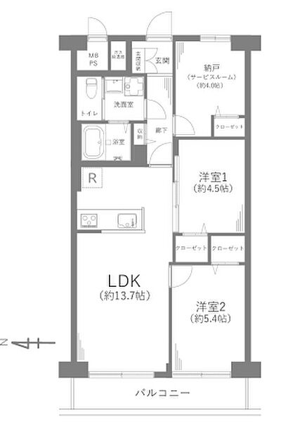 間取りを拡大表示