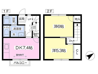 間取り：都市ガス利用で経済的