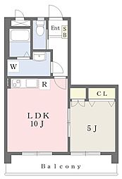 TAKHEIMTOMIOKA 1LDKの間取図画像