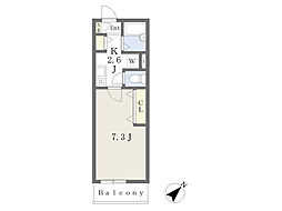 アズール金沢八景 1Kの間取図画像