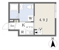 ハルメゾン 1Kの間取図画像