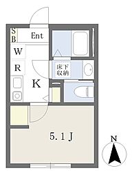 (仮称)瀬谷区三ツ境 賃貸計画 1Kの間取図画像