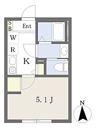(仮称)瀬谷区三ツ境 賃貸計画 1Kの間取図画像