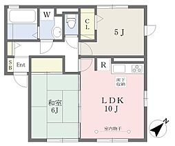 ディモア1 2LDKの間取図画像