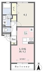 プルミエダブルアール 1LDKの間取図画像
