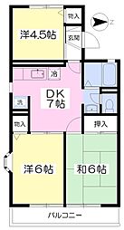 宮久保93 3DKの間取図画像