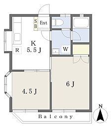 パークサイドモリ 2Kの間取図画像